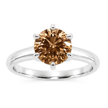 2.25 Ct. Solitaire Champagne Real Natural Earth Mined Diamond Jewellery Gemstone Ring
