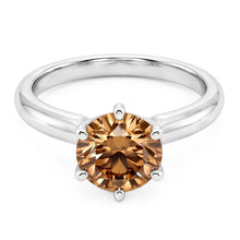 2.25 Ct. Solitaire Champagne Real Natural Earth Mined Diamond Jewellery Gemstone Ring