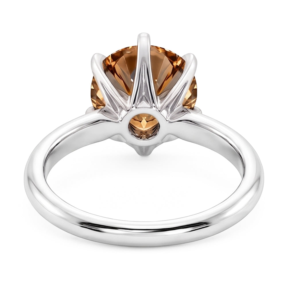 2.25 Ct. Solitaire Champagne Real Natural Earth Mined Diamond Jewellery Gemstone Ring