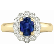 natural round sapphire 2.25ct ring side angle