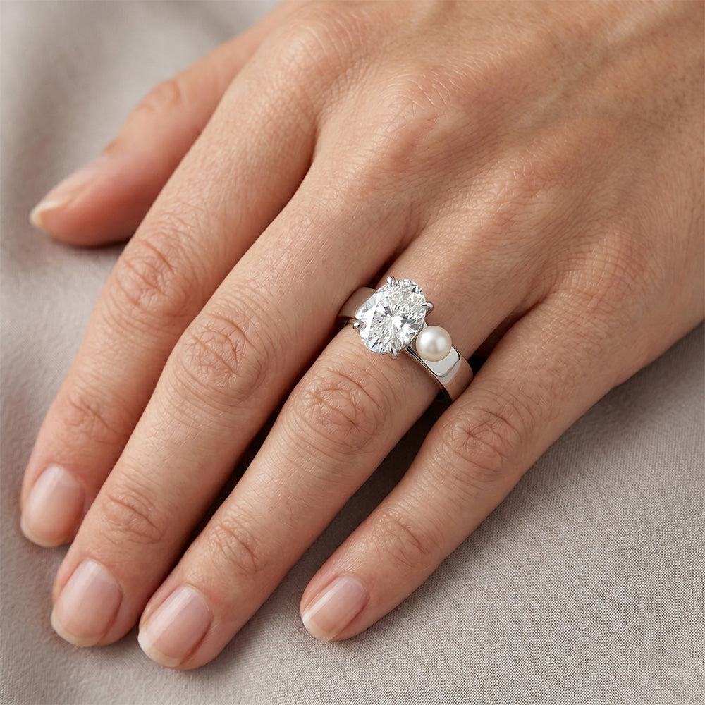 2.25 ct Fine Diamond Solitaire Ring in 14K White Gold