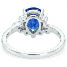 natural round sapphire 2.30ct ring profile view