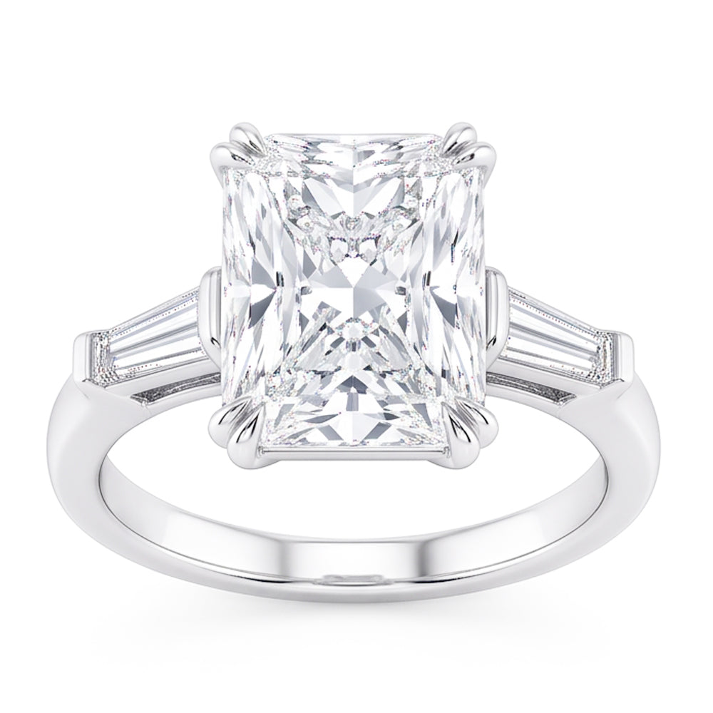 2.35 Ct. Natural Earth Mined Diamonds Three Stone Royal Engagement Ring Gold