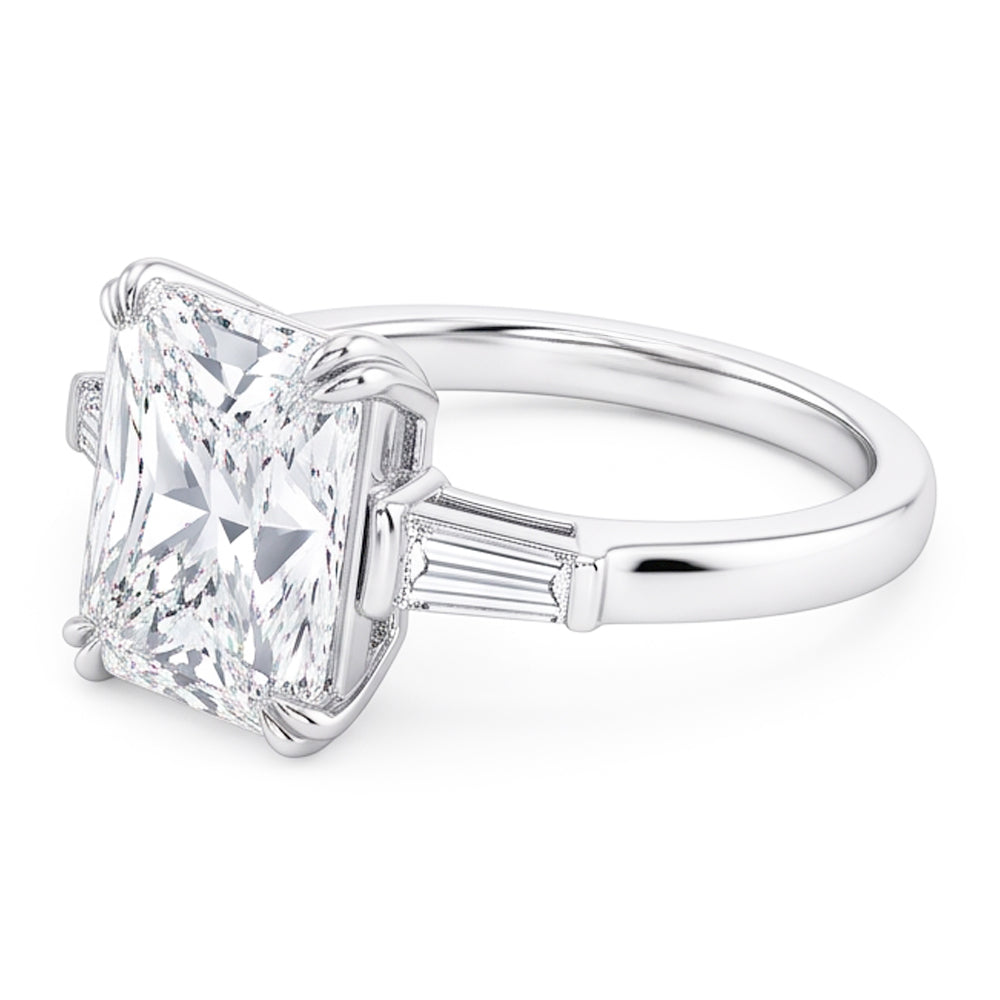 2.35 Ct. Natural Earth Mined Diamonds Three Stone Royal Engagement Ring Gold