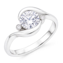 2.40 Carats 3 Stone Style Real Natural Earth Mined DIAMOND ( NOT LAB GROWN ) Engagement Ring White Gold 14K