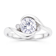 2.40 Carats 3 Stone Style Real Natural Earth Mined DIAMOND ( NOT LAB GROWN ) Engagement Ring White Gold 14K