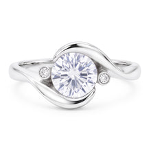 2.40 Carats 3 Stone Style Real Natural Earth Mined DIAMOND ( NOT LAB GROWN ) Engagement Ring White Gold 14K