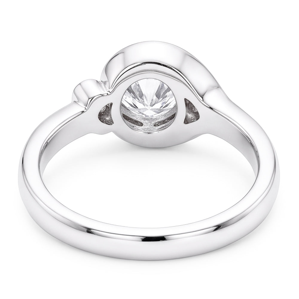 2.40 Carats 3 Stone Style Real Natural Earth Mined DIAMOND ( NOT LAB GROWN ) Engagement Ring White Gold 14K