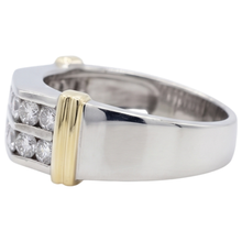 2.40 Carats Classic Round Natural Earth Mined Diamond Men's Ring 14K Two Tone Gold