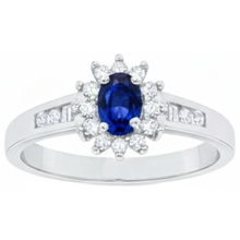 2.40 Ct Ceylon Sapphire And Natural Earth Mined Diamonds Ring White Gold 14K