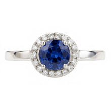 2.40 Ct Oval Ceylon Sapphire And Natural Earth Mined DIAMOND ( NOT LAB GROWN ) Ring White Gold 14K