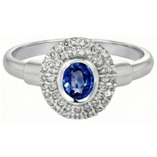 natural round sapphire 2.40ct ring side angle