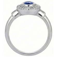 natural round sapphire 2.40ct ring profile view