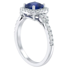 natural round sapphire 2.45ct ring side angle
