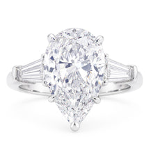 2.46 Carats Natural Earth Mined Diamond Engagement Ring 3 Stone White Gold 14K