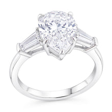 2.46 Carats Natural Earth Mined Diamond Engagement Ring 3 Stone White Gold 14K
