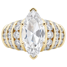 2.5 Ct. Natural Earth Mined Diamonds Engagement Ring Marquise Diamonds Yellow Gold