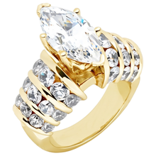 2.5 Ct. Natural Earth Mined Diamonds Engagement Ring Marquise Diamonds Yellow Gold