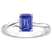 2.5 Ct Sapphire Emerald Cut Engagement Ring