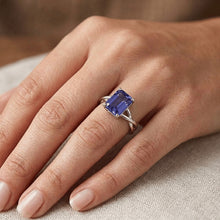 2.5 Ct Sapphire Emerald Cut Engagement Ring