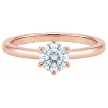 natural round diamond 2.50ct ring side angle