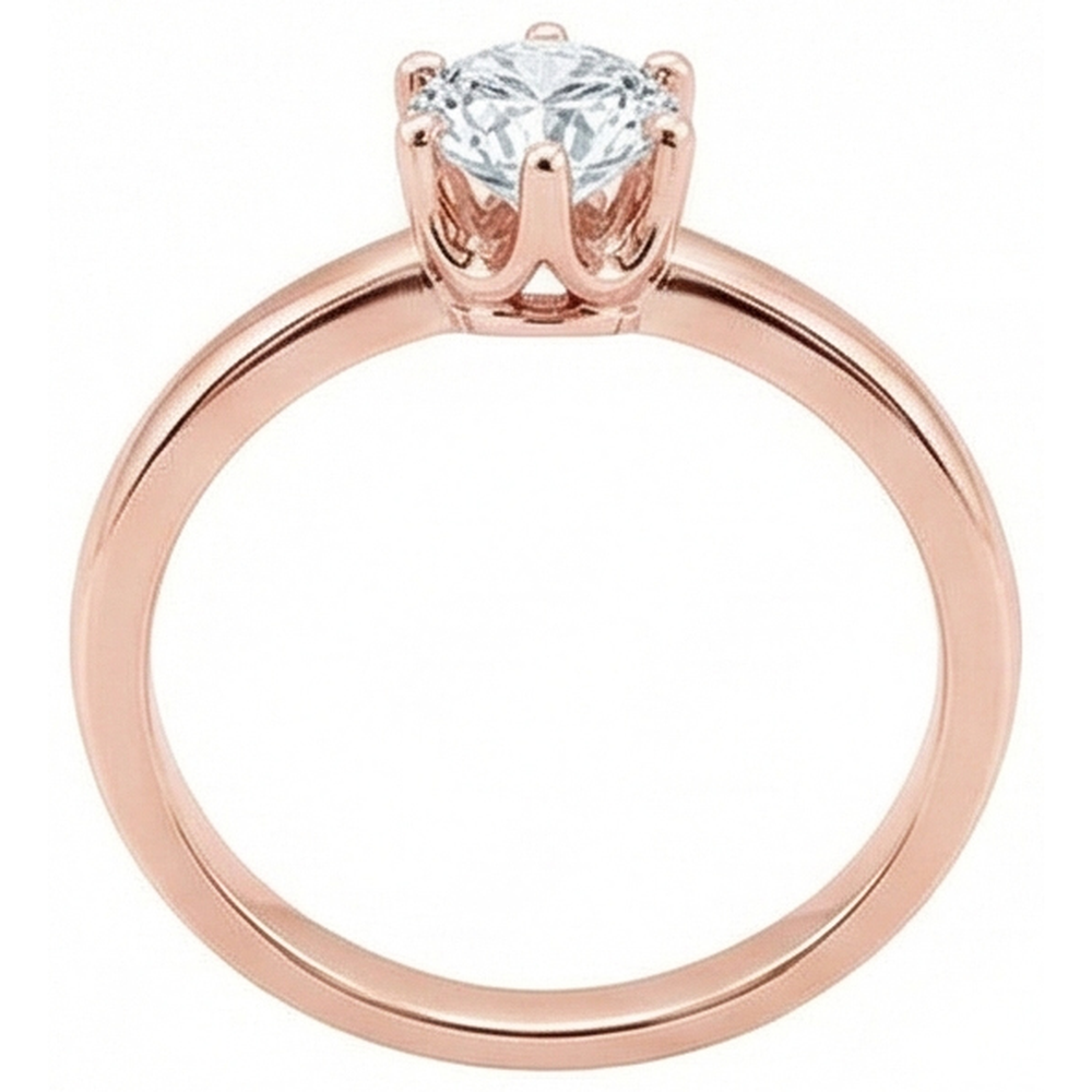 natural round diamond 2.50ct ring close up detail