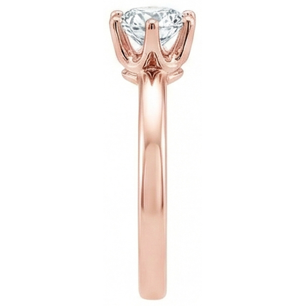 natural round diamond 2.50ct ring top view