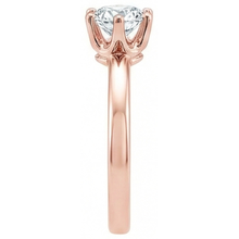 natural round diamond 2.50ct ring top view