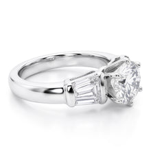 2.50 Carat Real Natural Earth Mined Diamonds Ring 3 Stone Style Engagement Ring