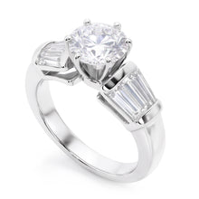 2.50 Carat Real Natural Earth Mined Diamonds Ring 3 Stone Style Engagement Ring