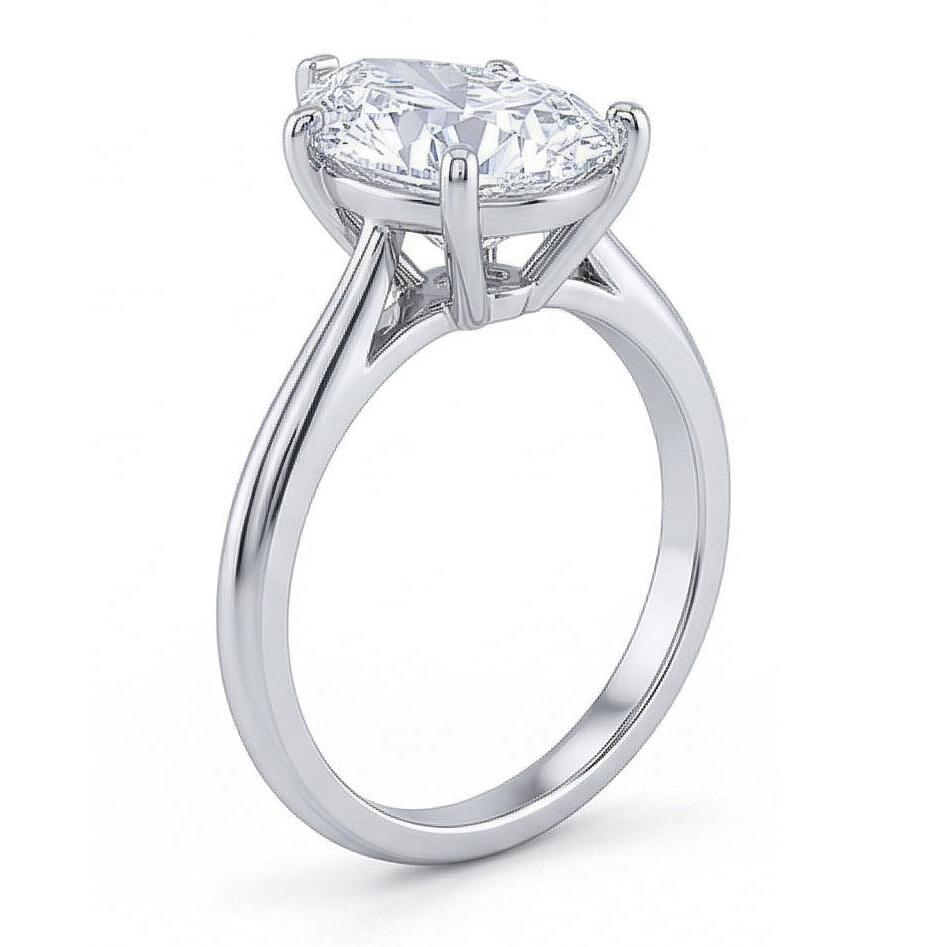 2.50 Carat Solitaire Pear Cut Genuine Natural Earth Mined DIAMOND ( NOT LAB GROWN ) Engagement Ring