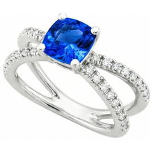 natural round sapphire 2.50ct ring side angle