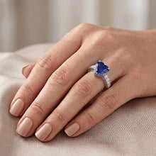 2.50 Carats Heart Cut Ceylon Blue Sapphire Natural Earth Mined Diamond Engagement Ring