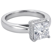 2.50 Carats Hidden Halo Princess Cut Natural Earth Mined DIAMOND ( NOT LAB GROWN ) Engagement Ring New