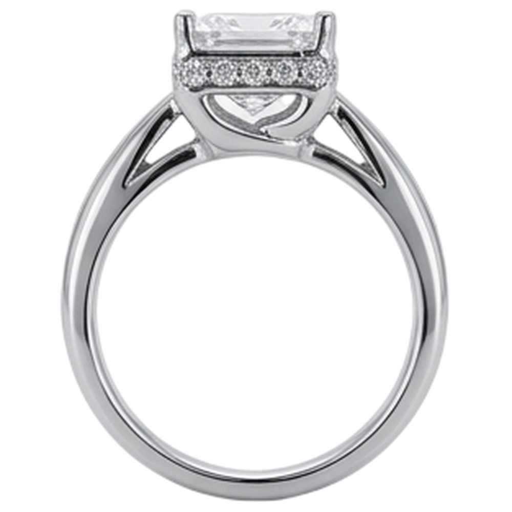 2.50 Carats Hidden Halo Princess Cut Natural Earth Mined DIAMOND ( NOT LAB GROWN ) Engagement Ring New