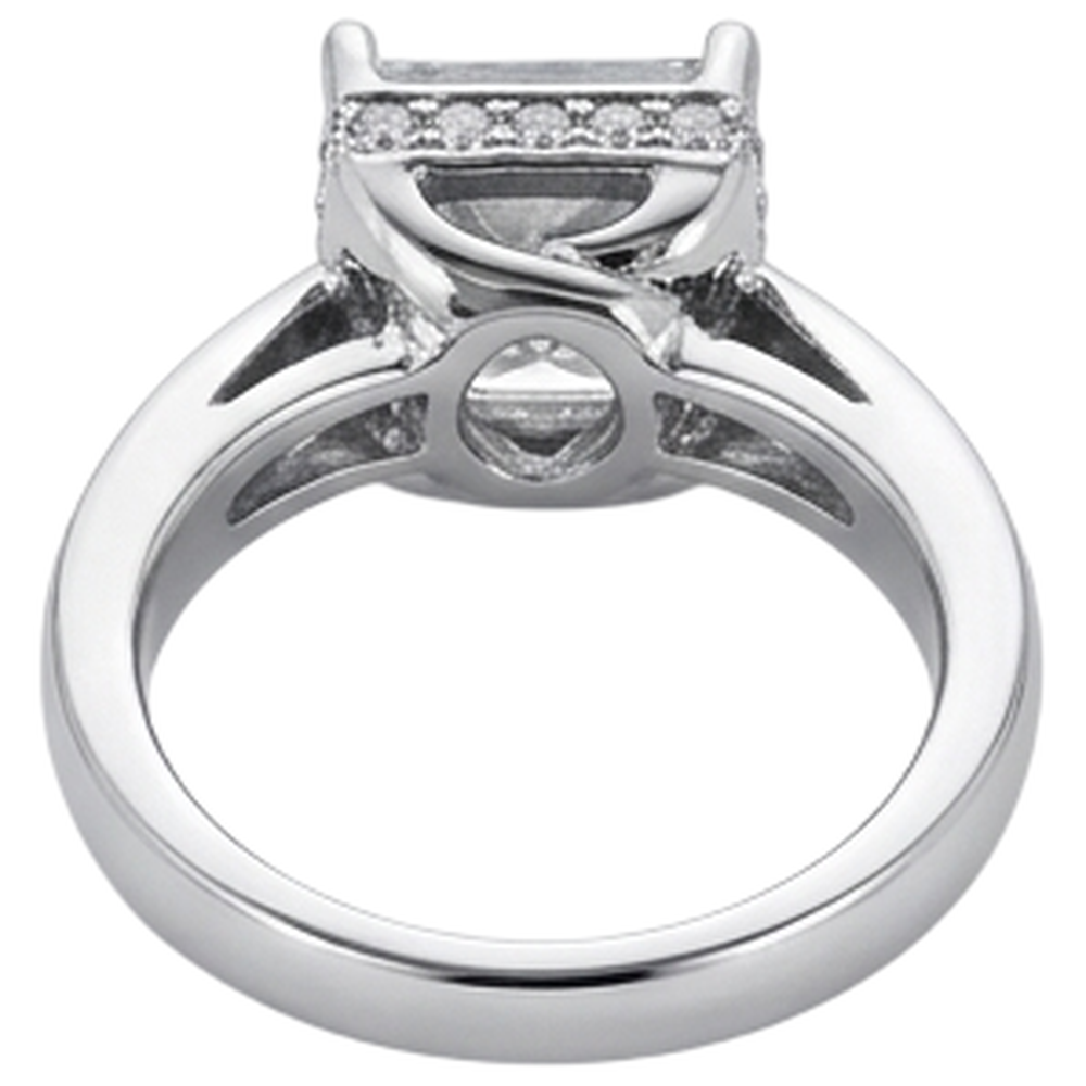 2.50 Carats Hidden Halo Princess Cut Natural Earth Mined DIAMOND ( NOT LAB GROWN ) Engagement Ring New