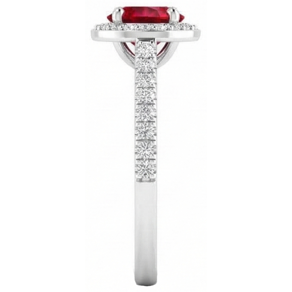 natural round ruby 2.50ct ring with diamond accents