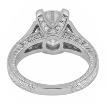 2.50 Carats Round Natural Earth Mined Diamond Engagement Ring Milgrain Vintage Style