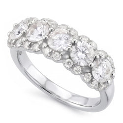 2.50 Carats Round Natural Earth Mined Diamond Women's Anniversary Ring White Gold 14K