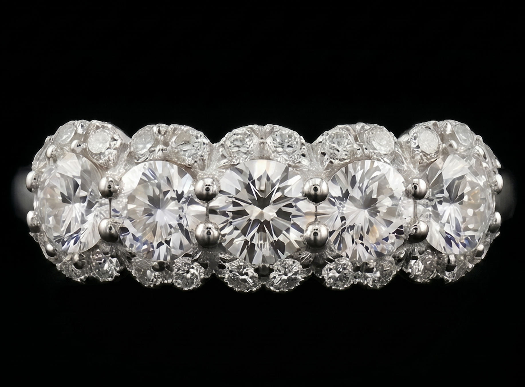 2.50 Carats Round Natural Earth Mined Diamond Women's Anniversary Ring White Gold 14K
