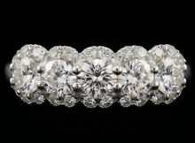 2.50 Carats Round Natural Earth Mined Diamond Women's Anniversary Ring White Gold 14K