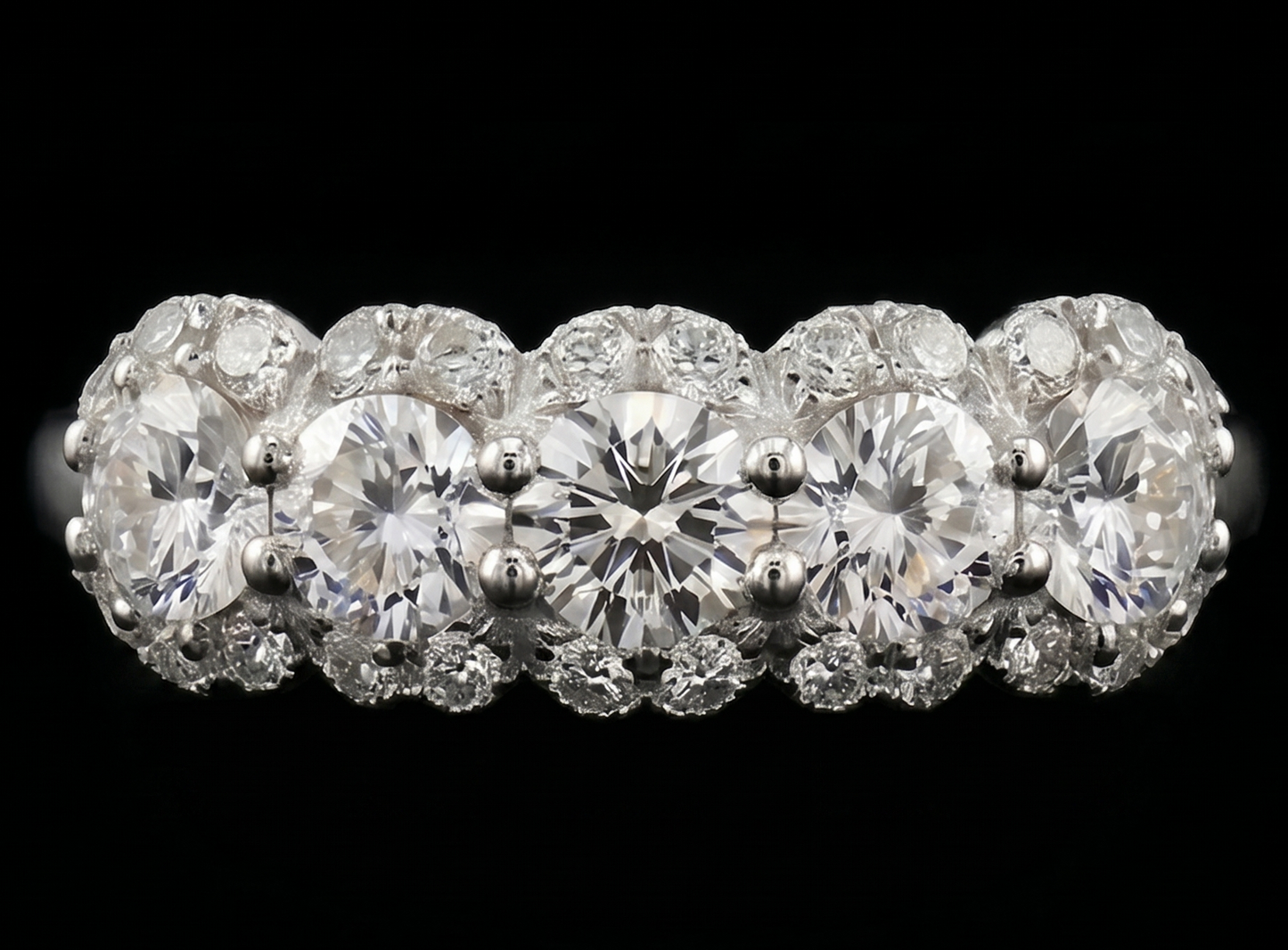 2.50 Carats Round Natural Earth Mined Diamond Women's Anniversary Ring White Gold 14K