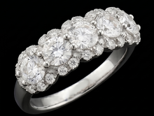2.50 Carats Round Natural Earth Mined Diamond Women's Anniversary Ring White Gold 14K