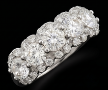 2.50 Carats Round Natural Earth Mined Diamond Women's Anniversary Ring White Gold 14K