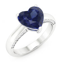 2.50 Carats Solitaire Ceylon Sapphire Ring Prong Set White Gold