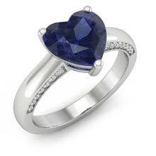 2.50 Carats Solitaire Ceylon Sapphire Ring Prong Set White Gold