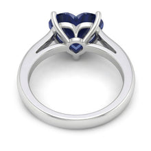 2.50 Carats Solitaire Ceylon Sapphire Ring Prong Set White Gold
