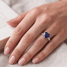 2.50 Carats Solitaire Ceylon Sapphire Ring Prong Set White Gold