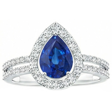 natural round sapphire 2.50ct ring side angle