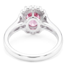 2.50 Ct Pink Sapphire And Round Natural Earth Mined Diamonds Anniversary Ring Gold